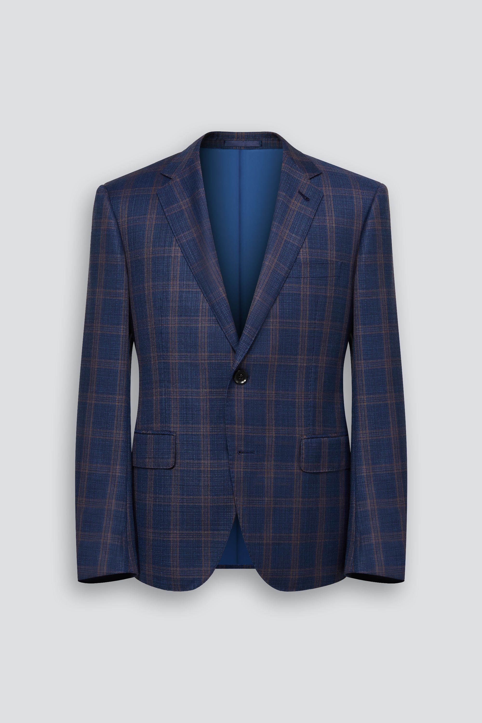 Blue Checked Tailored Jacket